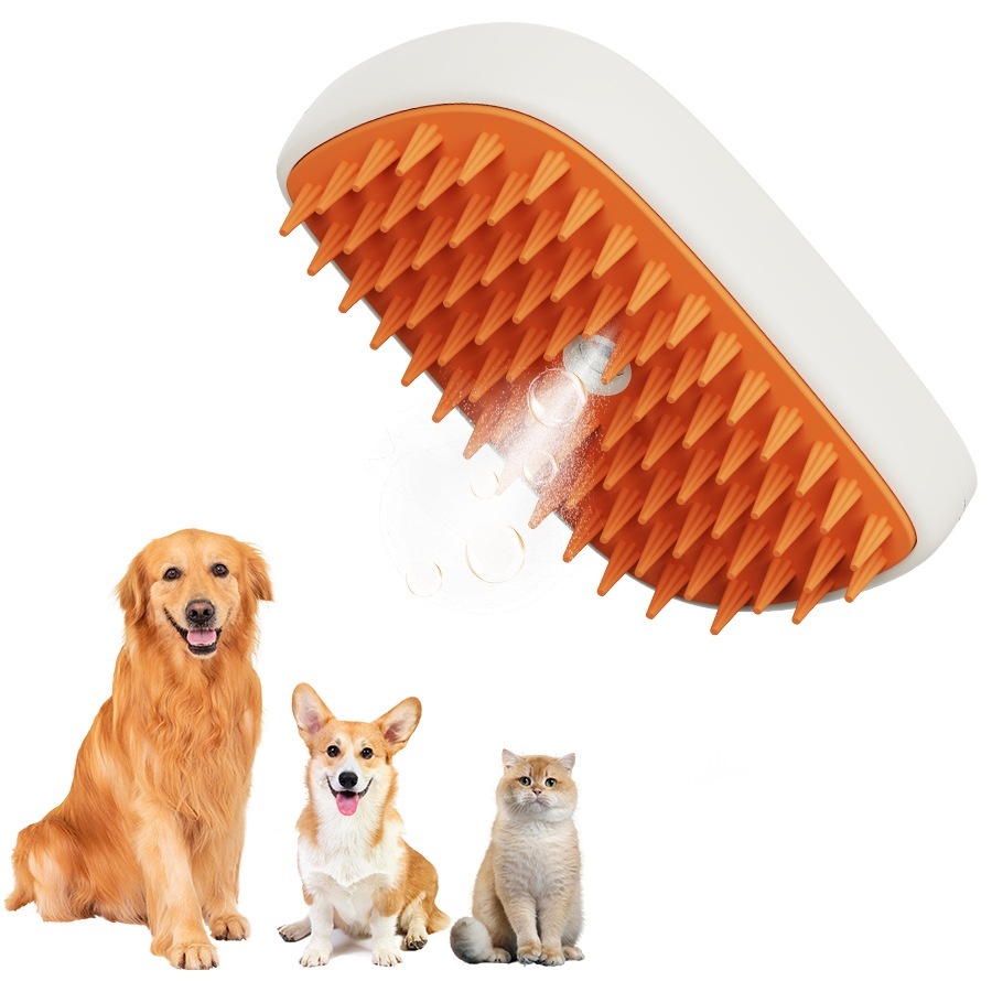 Petvex USB Rechargeable Steam Pet Grooming Brush – Self-Cleaning Comb Tool - Image 3