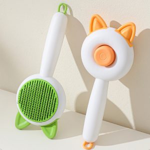 Self-Cleaning Pet Grooming Brush – Dog & Cat Hair Removal Dematting Comb