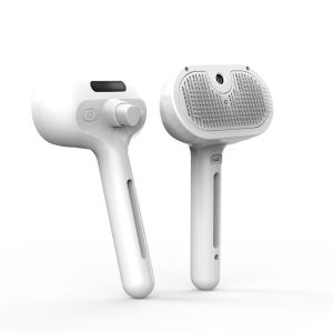 self cleaning pet grooming brush with mist spray for dogs and cats removes shedding hair and detangles fur